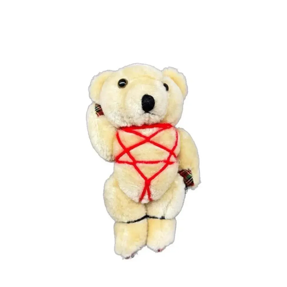 Vintage Simple Symbols Novelty Bondage Plush Teddy Bear Gag Gift